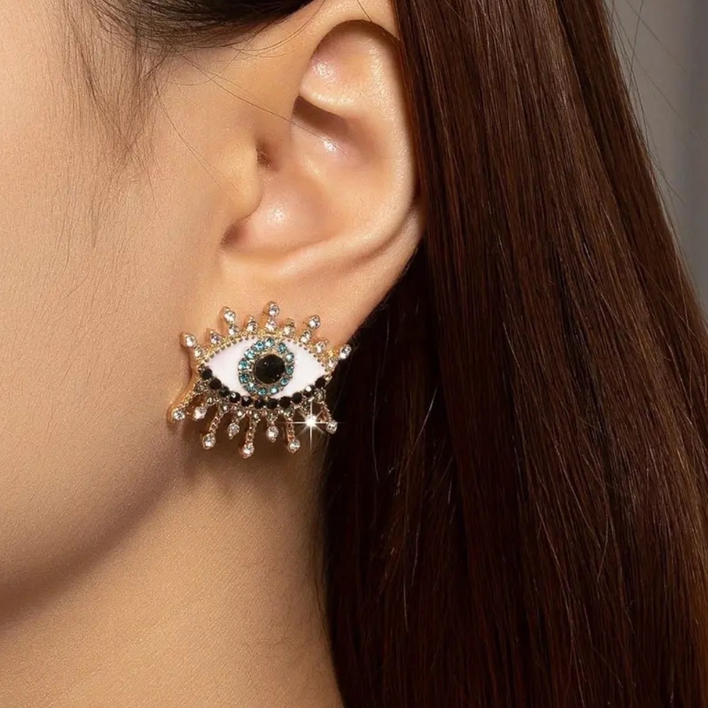 NEW❗️Large Evil Eye Punk Earrings – Gaze Lucky Protection Jewelry (A0-30)